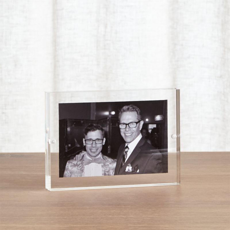 Acrylic 4x6 Block Picture Frame + Reviews | Crate and Barrel | Crate & Barrel