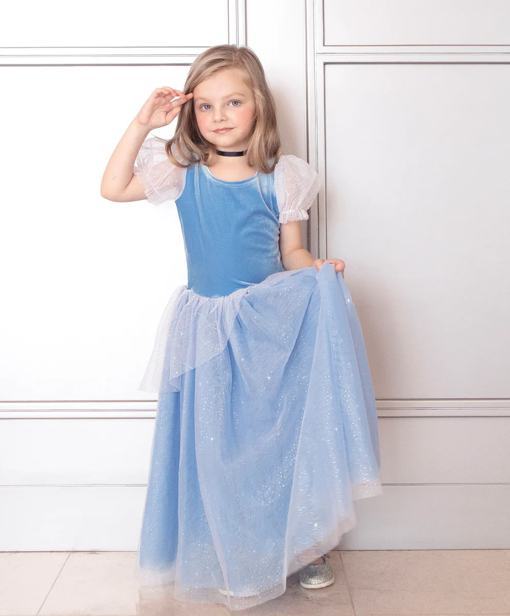 The Princess Cinderella Blue Costume Dress – Luxury Kids Costume by Teresita Orillac | Joy Costumes