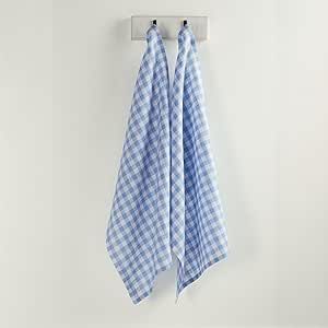 Solino Home Linen Kitchen Towels Set of 2 – Hydrangea Blue 17 x 26 Inch – 100% Pure Linen Gin... | Amazon (US)