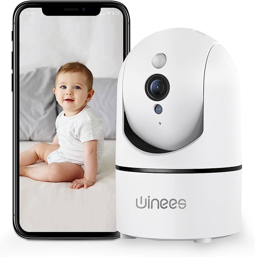 winees Baby Monitor, 1080P Indoor Camera with Audio and Night Vision, WiFi Surveillance Camera Se... | Amazon (US)