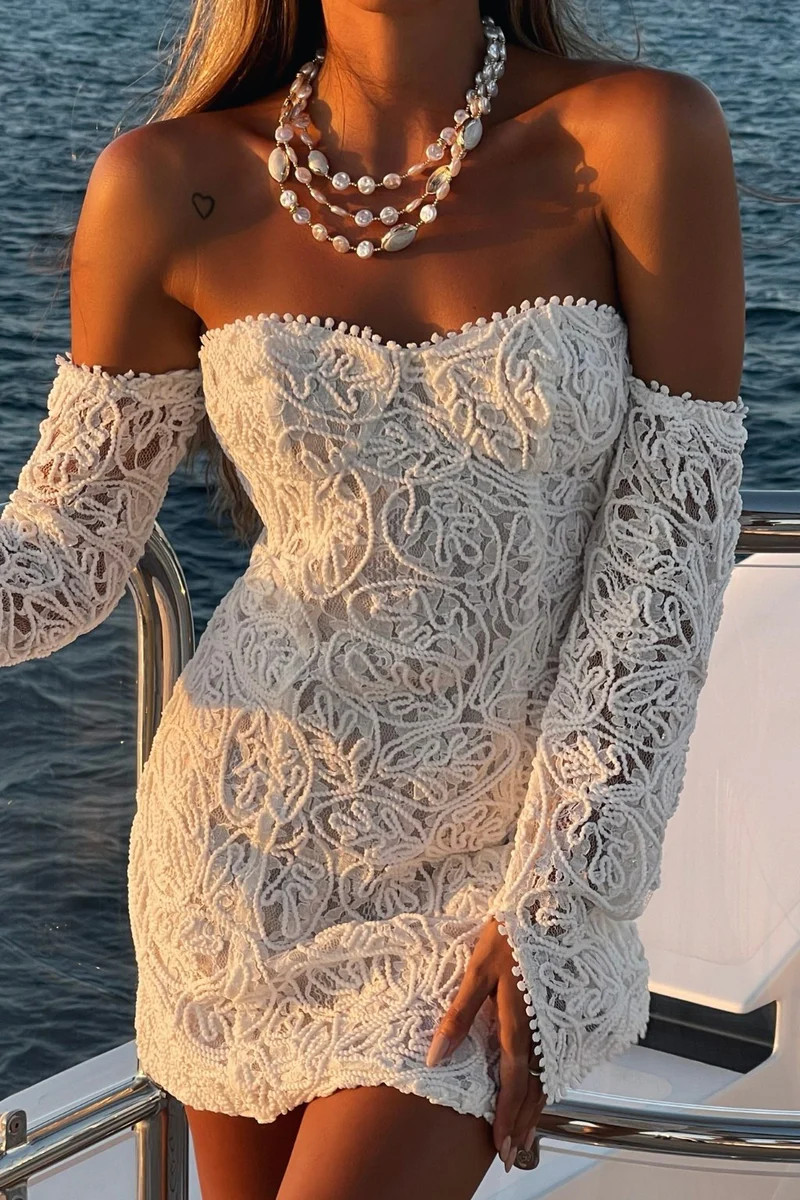 Lilliana Off Shoulder Lace Dress | 12th Tribe