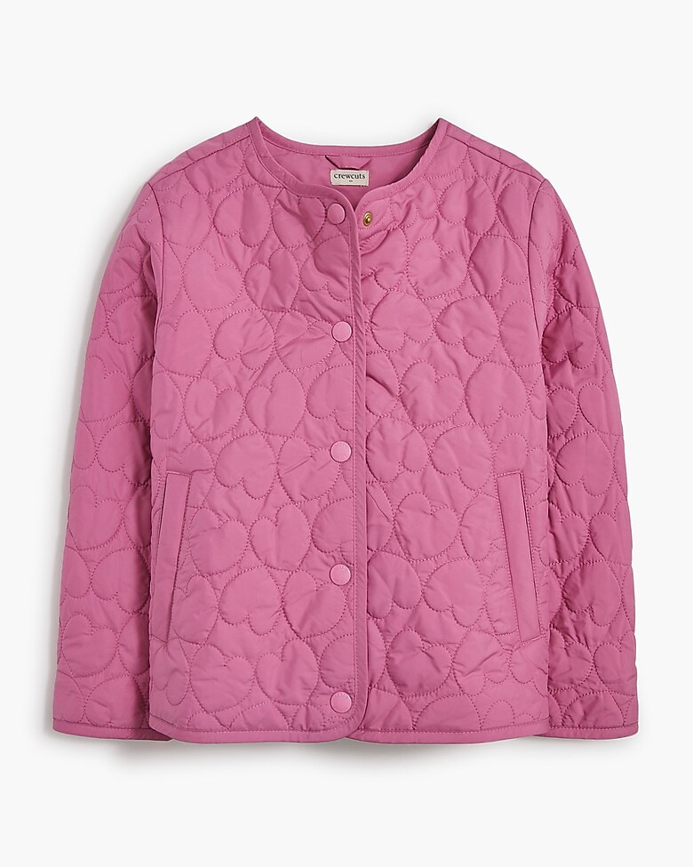 Girls' quilted heart jacket | J.Crew Factory