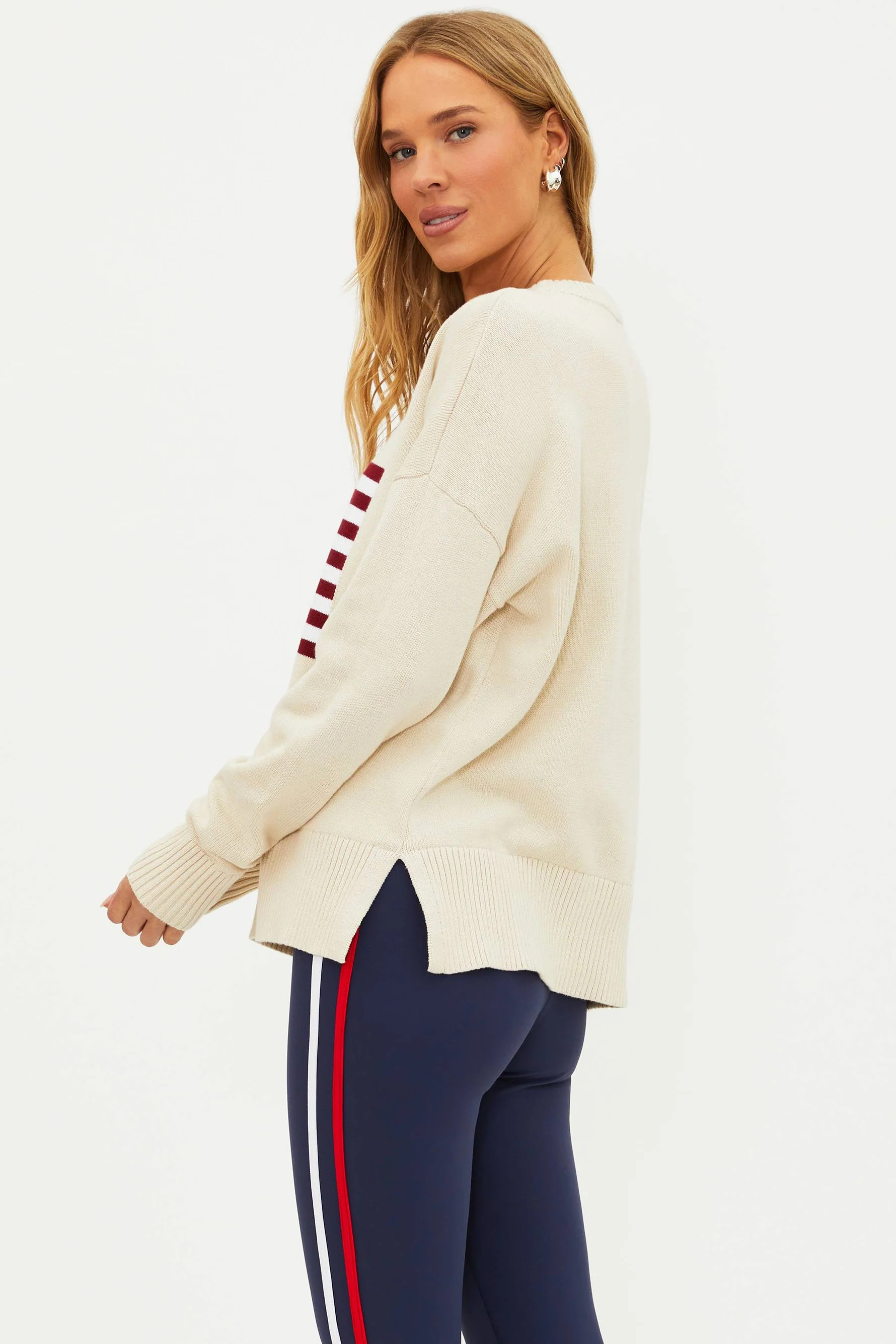 Callie Sweater Americana Ivory | American Flag Sweater | Beach Riot | Beach Riot