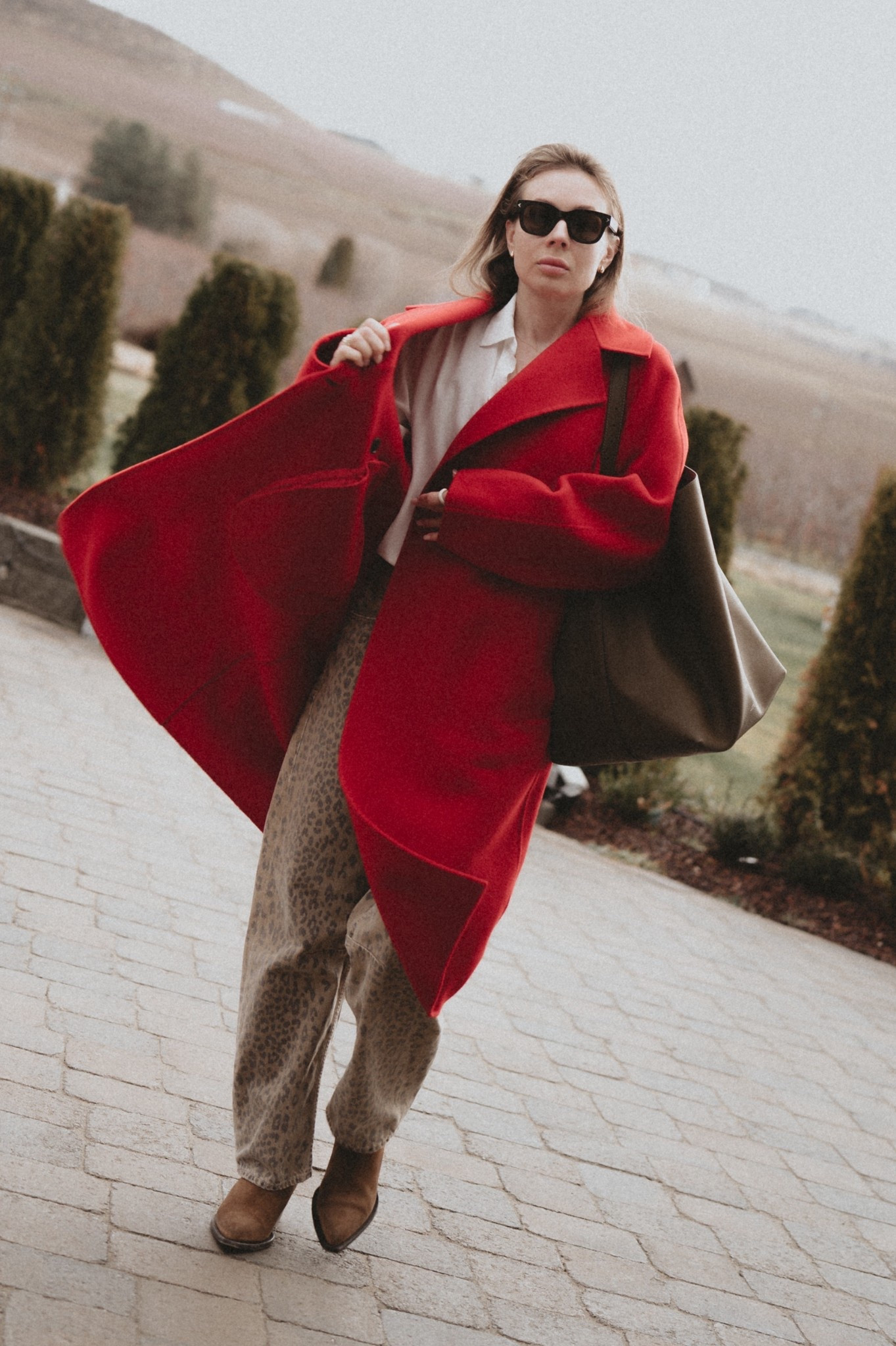 Marriage made in heaven: red and cheetah 🐆 print
Wearing Citizens of Humanity Miro cheetah print jeans + COS 100% wool coat in red + Everlane silk shirt + Golden Goose Debbie Boots + Buck Mason belt + Toteme belted tote in dark taupe. 

#LTKootd #LTKSeasonal #LTKWorkwear