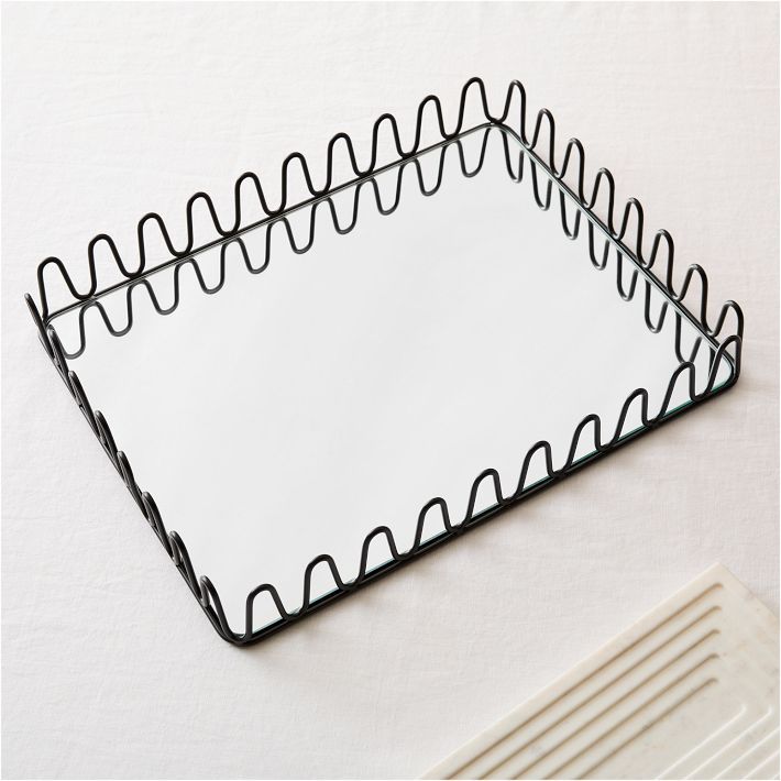 Metal Wave & Mirror Trays | West Elm (US)