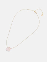 Juno Rose Quartz Necklace - Rose Quartz Stone | BaubleBar (US)