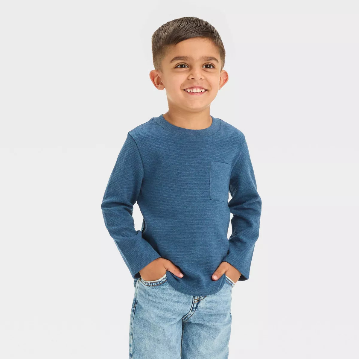 Toddler Boys' Long Sleeve Pocket T-Shirt - Cat & Jack™ | Target