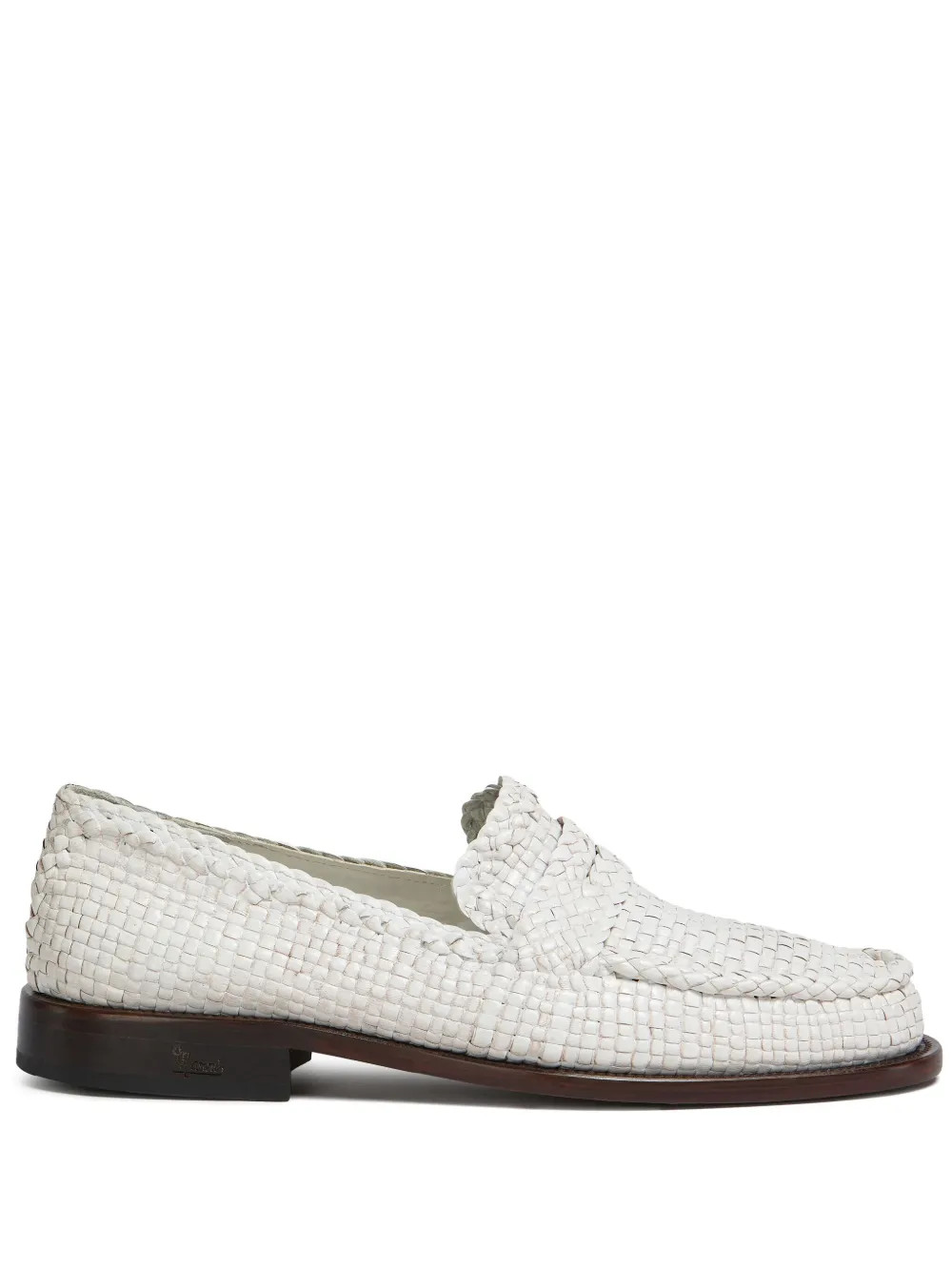 Marni interwoven-design Leather Loafers - Farfetch | Farfetch Global