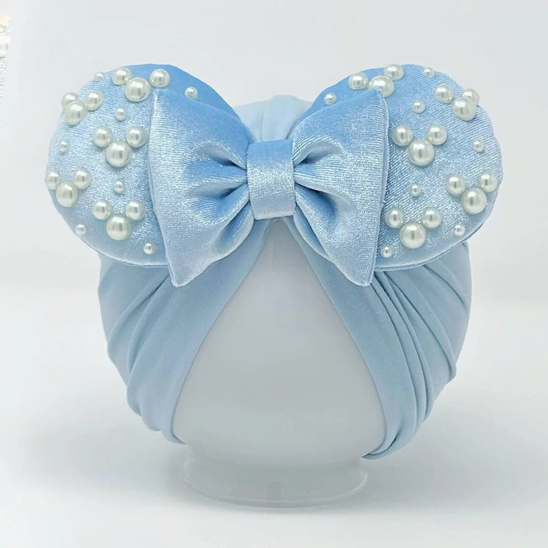 Blue Velvet || Minnie Ears Headwrap || Minnie Ears Turban || Minnie Ears for Babies || Magic King... | Etsy (US)