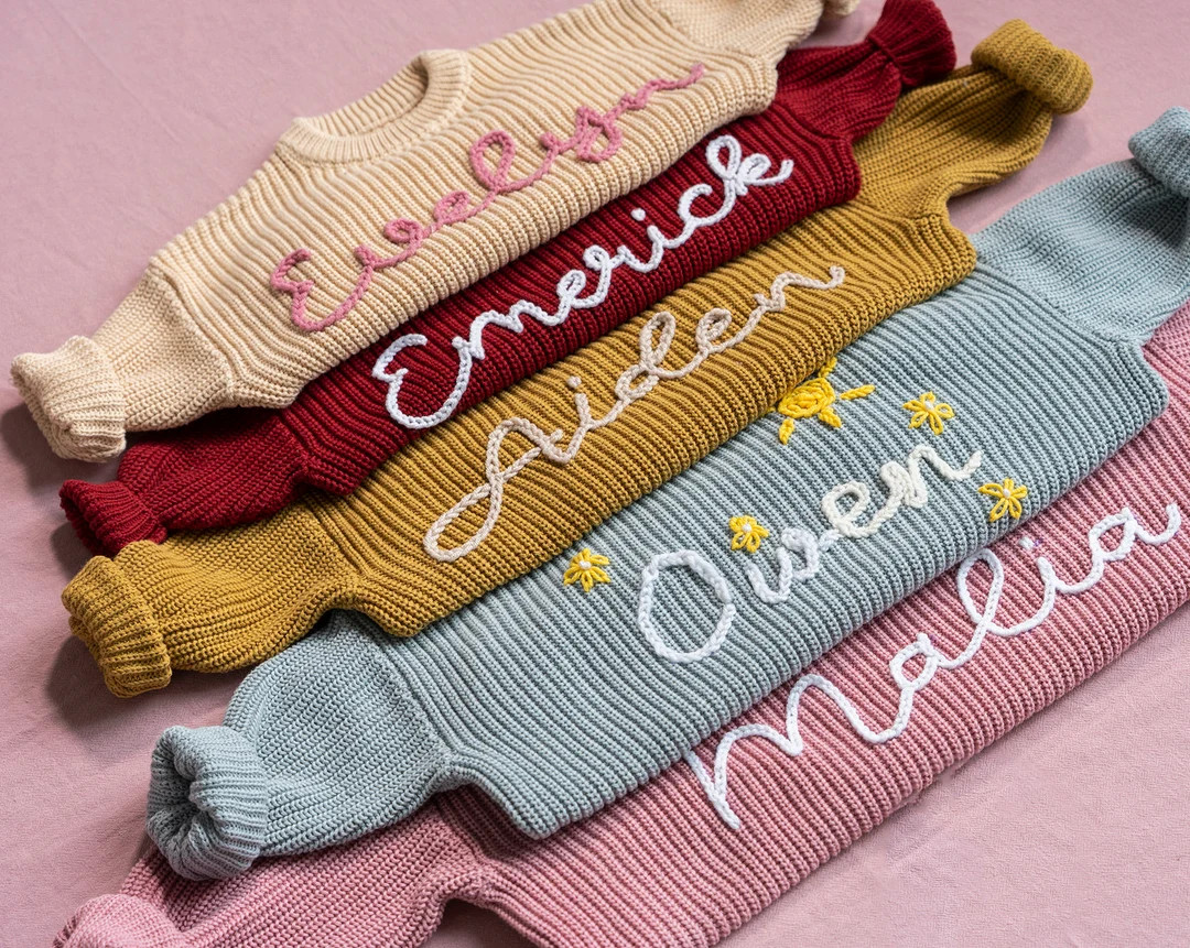 Custom Baby Name Sweater,personalised Baby Jumpercustom Baby Sweater With Name,baby Shower Gifts,... | Etsy (US)