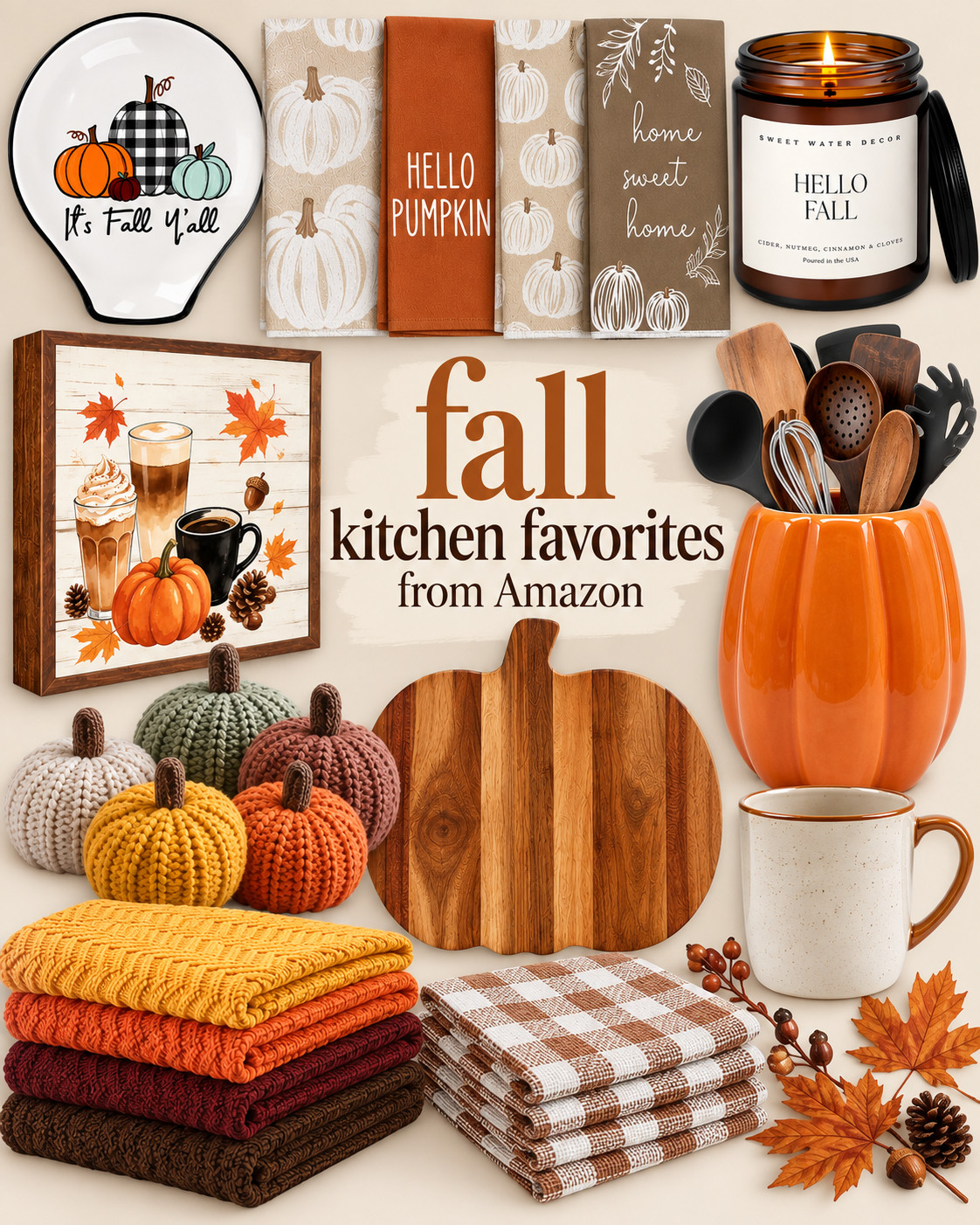 Fall kitchen favorites 🍂☕️ because apparently pumpkins make everything better. 🤎

A few cozy finds to bring a little more fall into your kitchen this season. 🎃

#fallhome #fallkitchen #amazonfinds #amazonfavorites #falldecor #kitchenfinds #cozyhome 

 #LTKHome