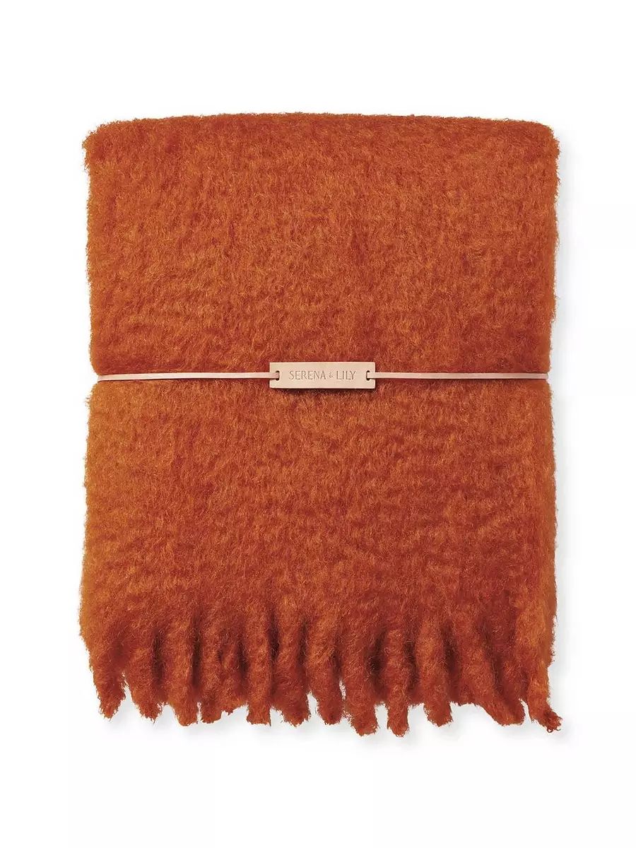 Albion Mohair Throw - Persimmon | Serena and Lily