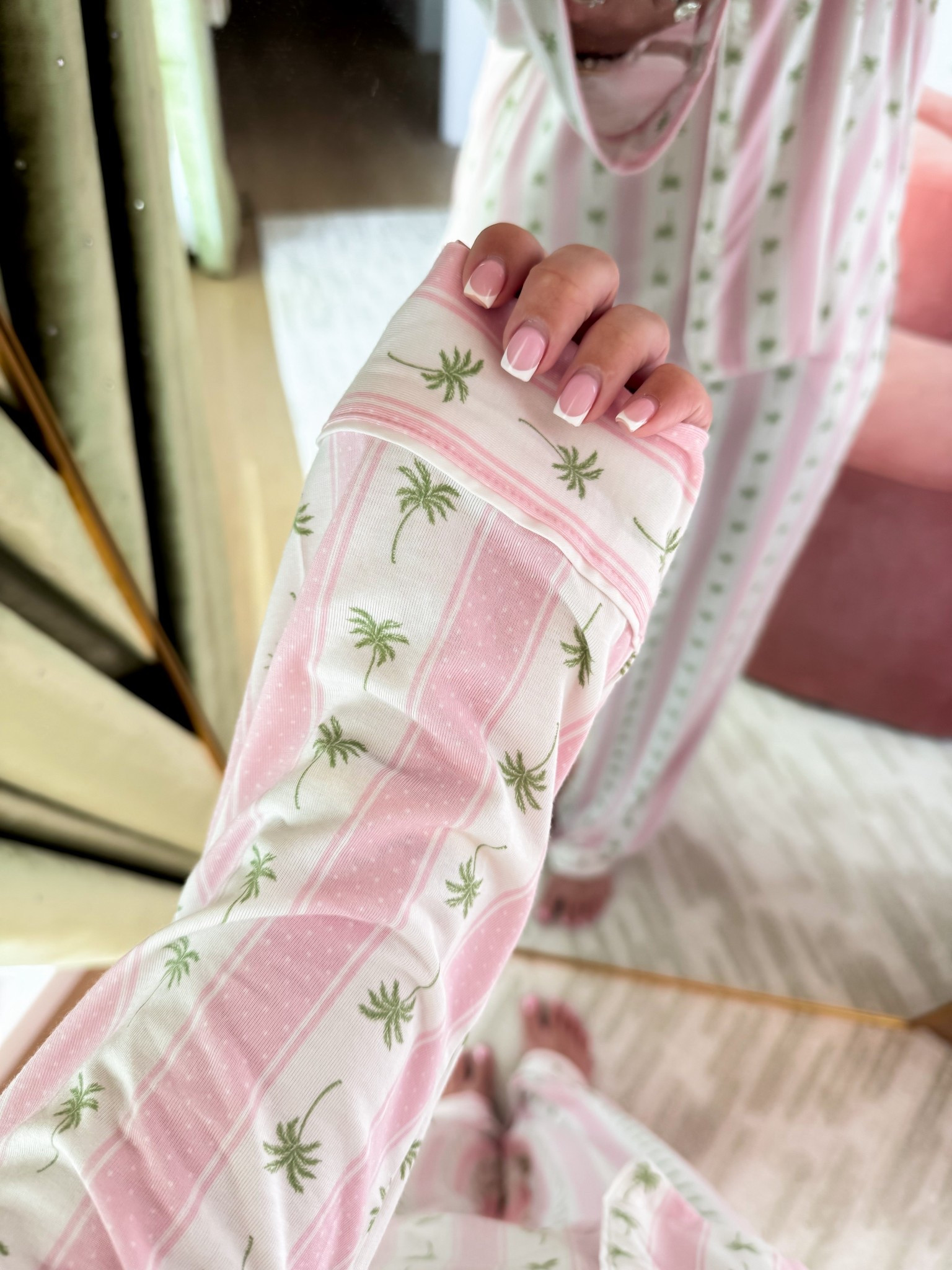 The cuuuutest palm tree pjs! Wearing size small! @victoriassecret 

#LTKootd #LTKmomlife #LTKselfcare