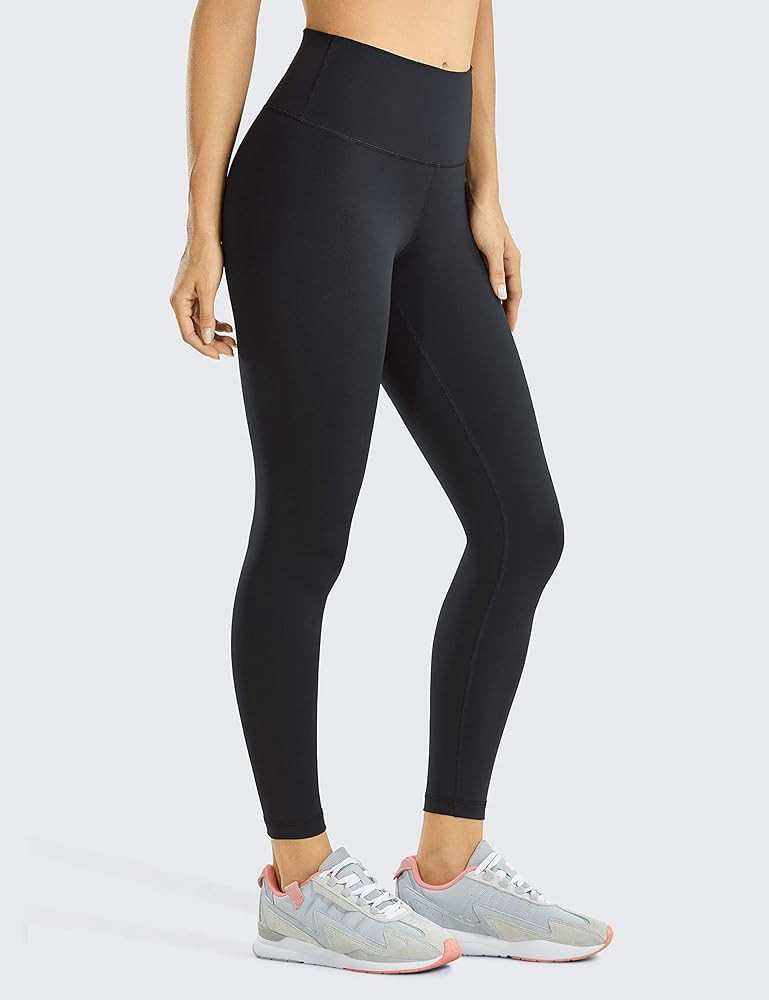 CRZ YOGA Women's Hugged Feeling Compression Leggings 25 Inches - Thick High Waisted Tummy Control Wo | Amazon (US)