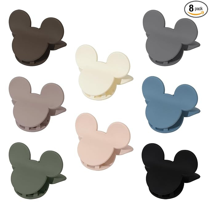 8 Pcs Hair Claw Clips Small Mouse Ear Hair Clips Matte 2.5'' Non-Slip Jaw Clips for Thin and Medi... | Amazon (US)
