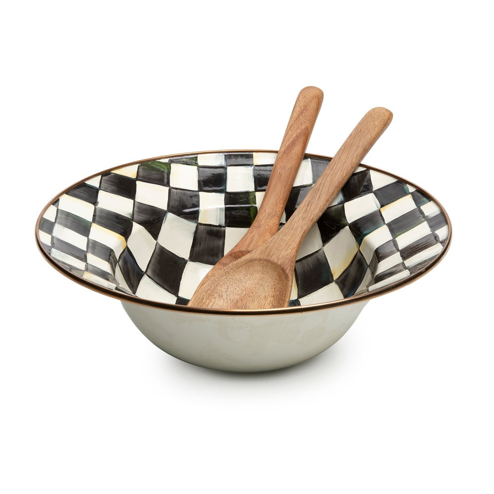 Check Salad Serving Set | MacKenzie-Childs