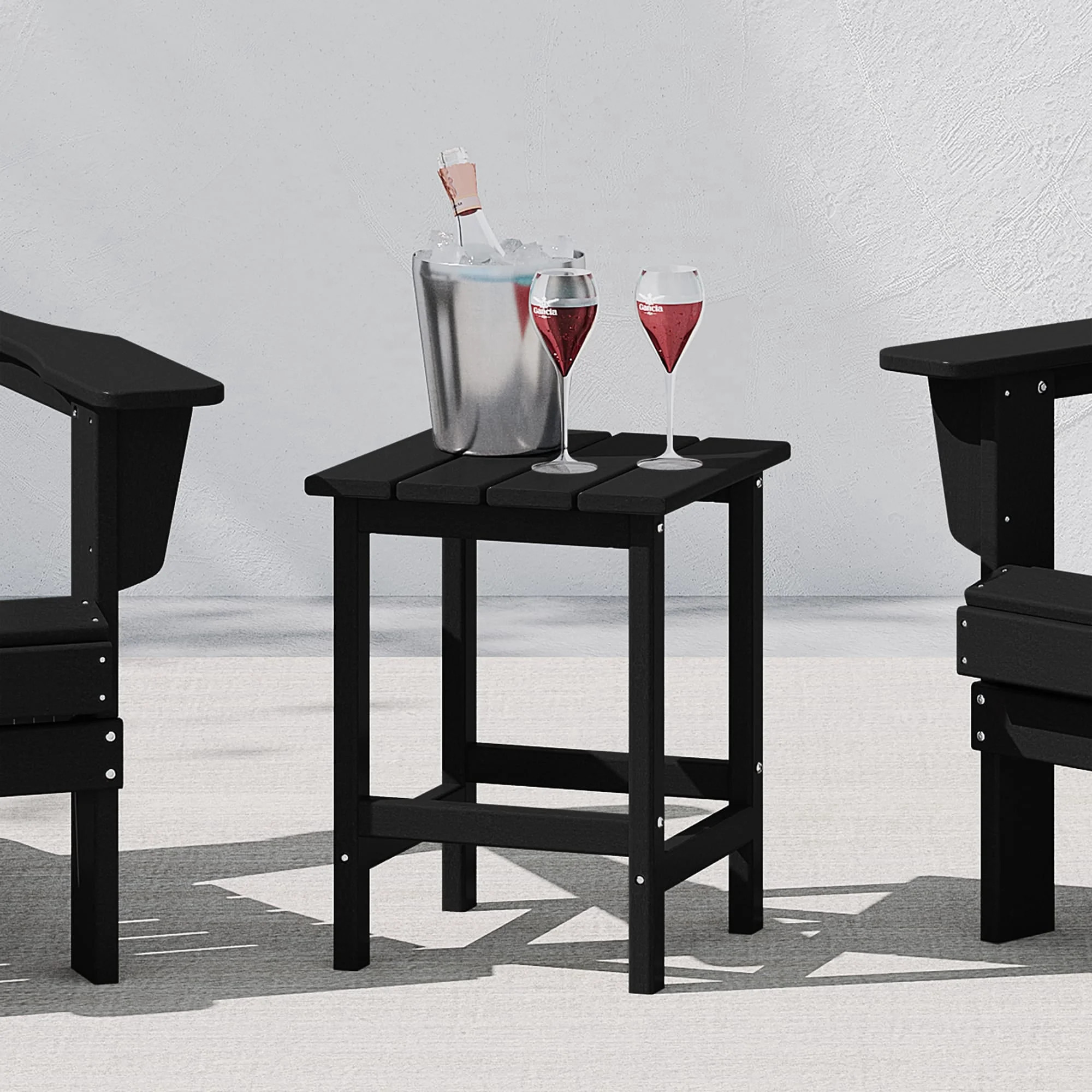 WestinTrends Outdoor Side Table, All Weather Poly Lumber Adirondack Small Patio Table Square End ... | Walmart (US)