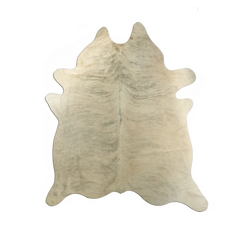 Ruano Handmade Cowhide Ivory/Gray Rug | Wayfair North America