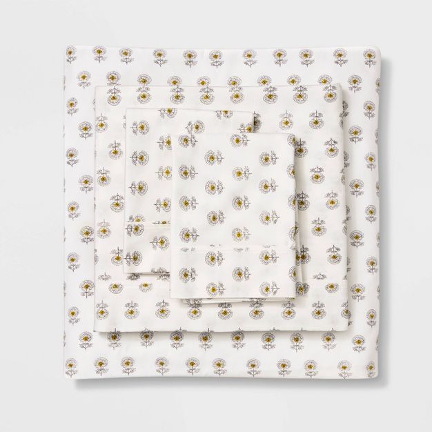 300 Thread Count Organic Cotton Printed Sheet Set - Threshold™ | Target