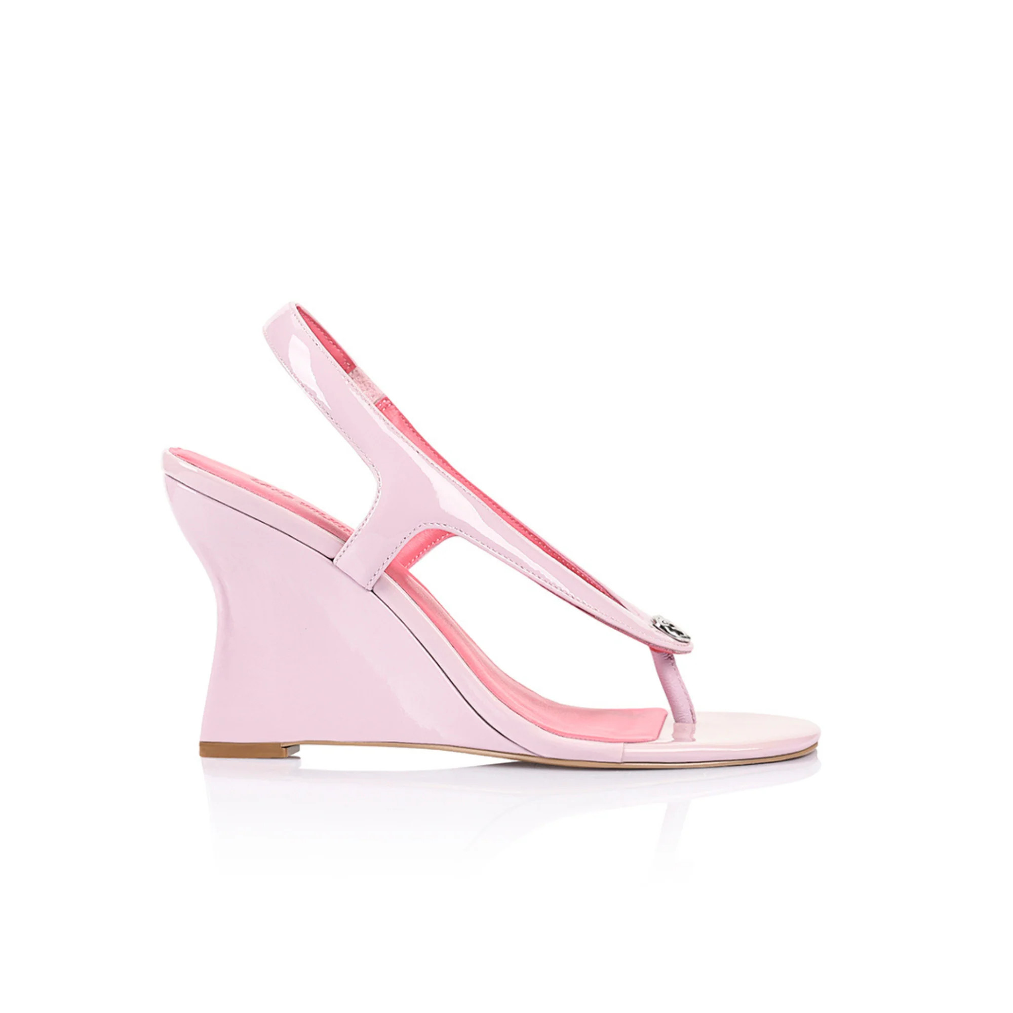 Martine Thong Slingback Wedge Sandal Lilac Leather | Lana Wilkinson