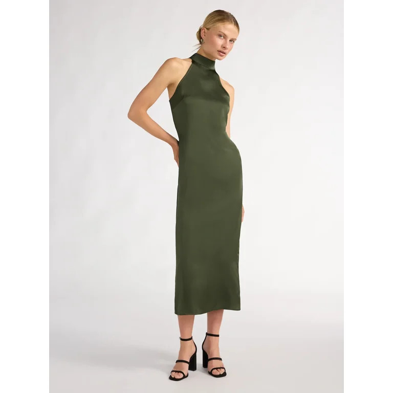 Scoop Women’s Sleeveless Midi Dress, Sizes XS-XXL | Walmart (US)