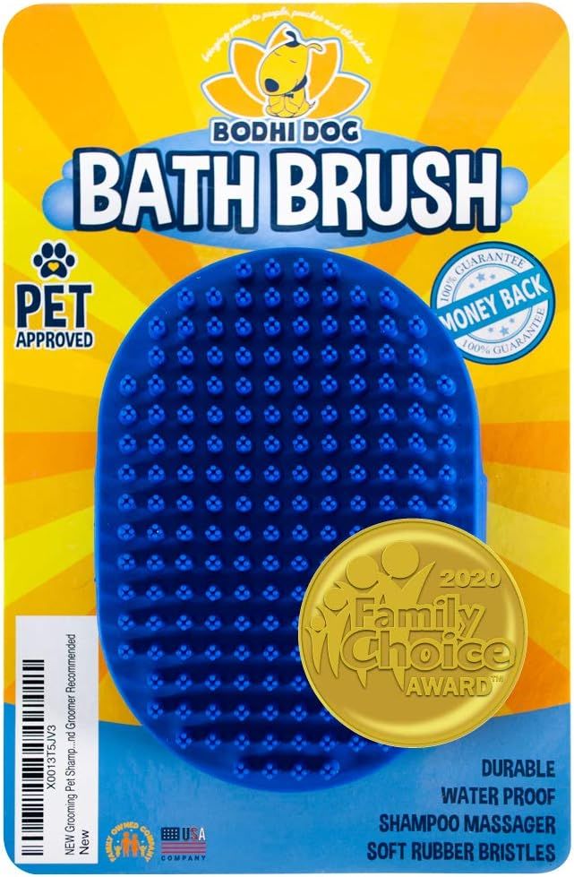 Bodhi Dog New Grooming Pet Shampoo Brush | Soothing Massage Rubber Bristles Curry Comb for Dogs &... | Amazon (US)