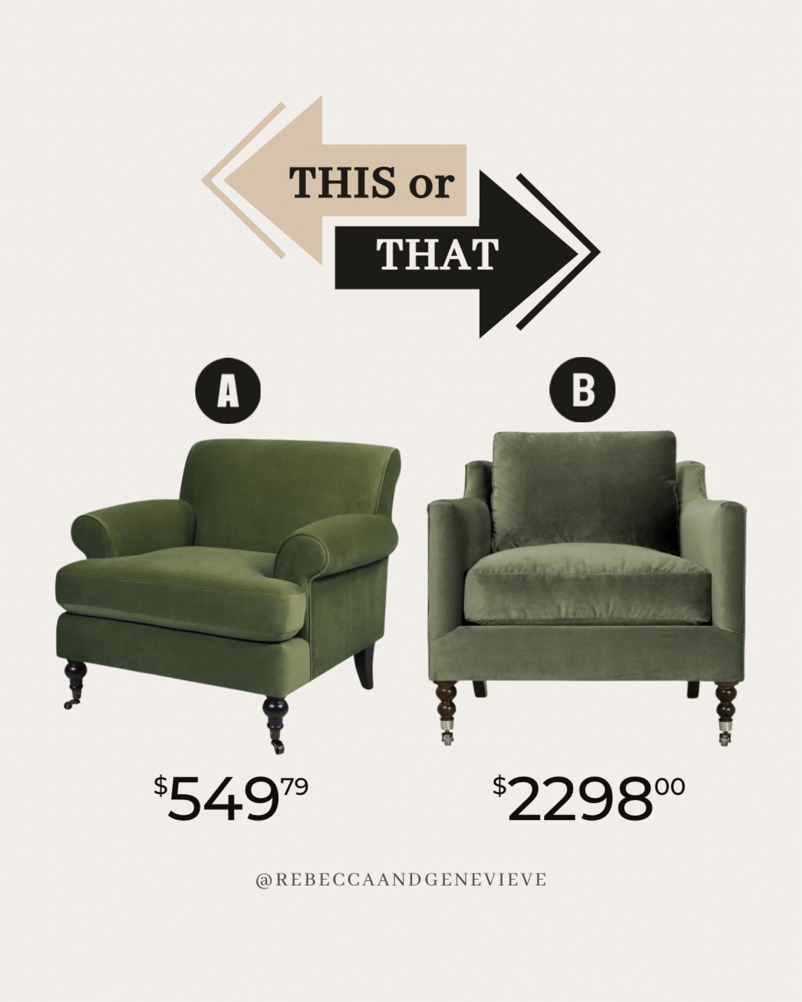 Which one would you pick? I have the Lulu and Georgia chair in our living room and I love it, but the one from Amazon is a great find! 
By the way, L&G is 20% OFF sitewide. 
-
Accent chair. Home decor. Furniture. Sale alert. Dupes. Save or splurge. 

#LTKhome #LTKsalealert #LTKSeasonal