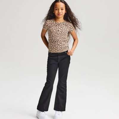 Girls' Short Sleeve Camo Printed T-Shirt - Cat & Jack™ Cream Foliage S | Target