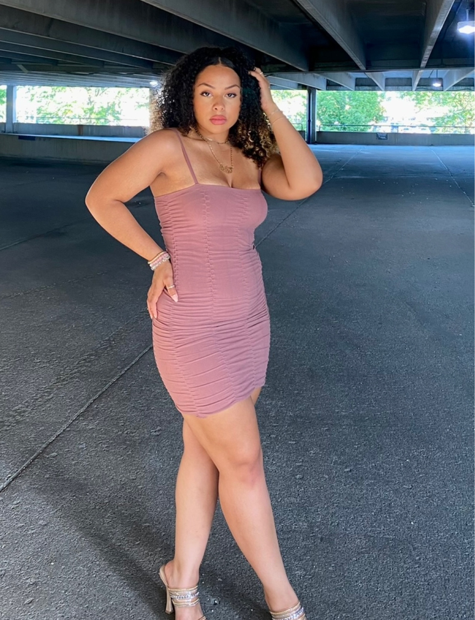 Seamless ruched mini dress nude pink 

#LTKbeauty #LTKstyletip #LTKFind