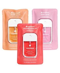 Touchland Power Mist Hydrating Hand Sanitizer JUICY 3-PACK | Watermelon, Peach, Berry | 500-Spray... | Amazon (US)