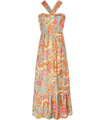 GRACE KARIN 2025 Women's Criss Cross Halterneck Sleeveless Summer Floral Print Flowy A Line Maxi ... | Amazon (US)