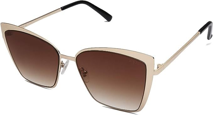 SOJOS Cateye Sunglasses for Women Fashion Mirrored Lens Metal Frame SJ1086 | Amazon (US)