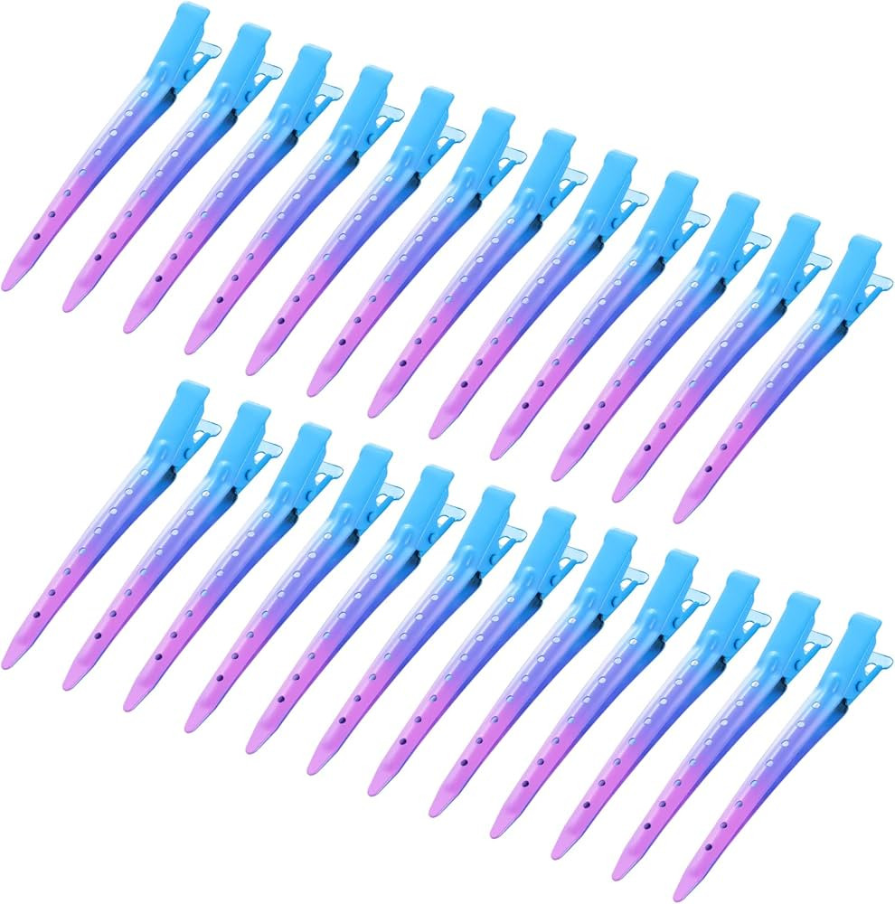 24 Packs Duck Bill Clips, Bantoye 3.35 Inches Rustproof Metal Alligator Curl Clips with Holes for... | Amazon (US)