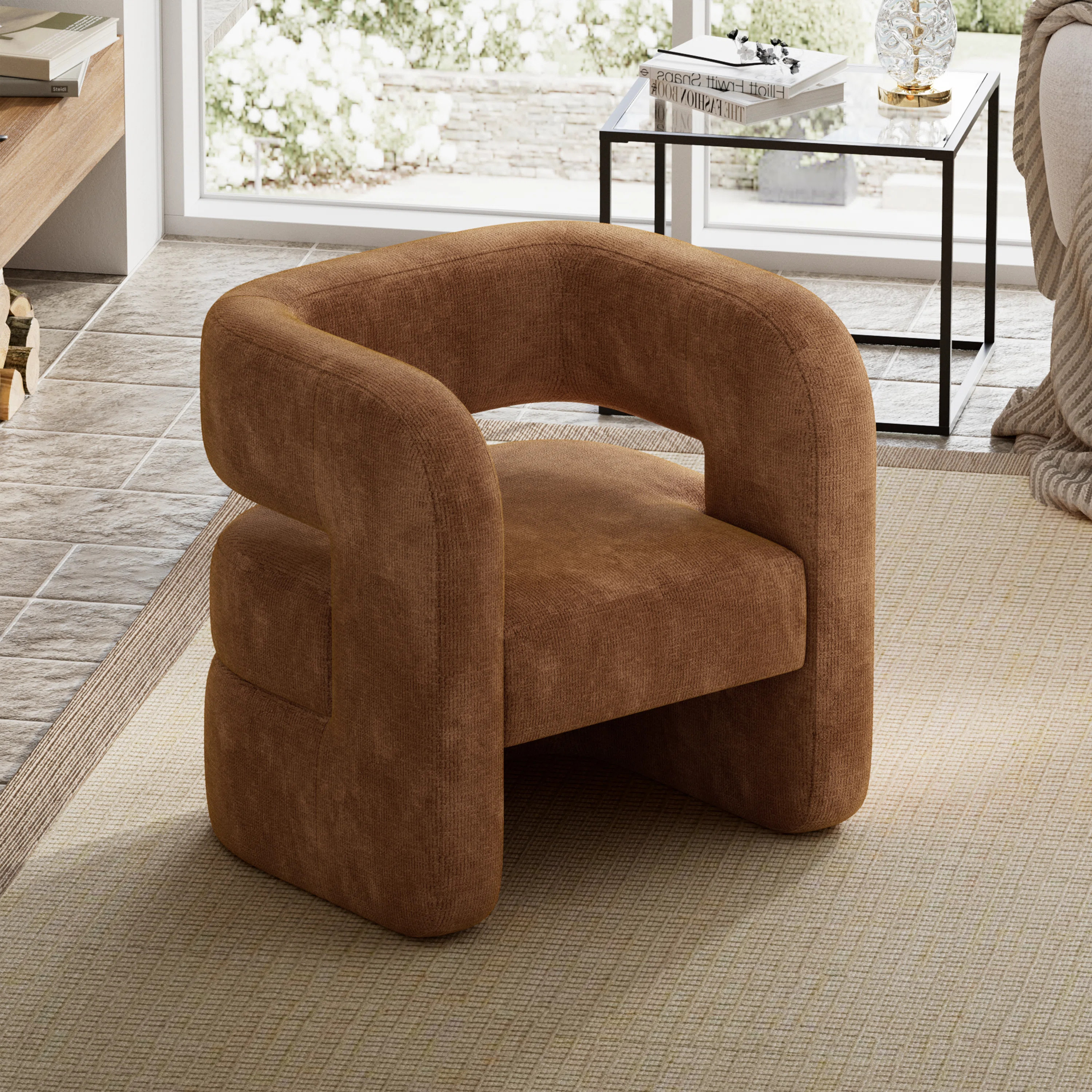 Sinel Full Assembled Upholstered Accent Chair For Living Room | Wayfair North America