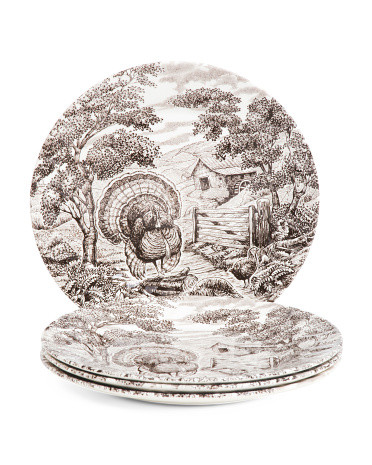 4pk Harvest Homestead Turkey Dinner Plates | TJ Maxx