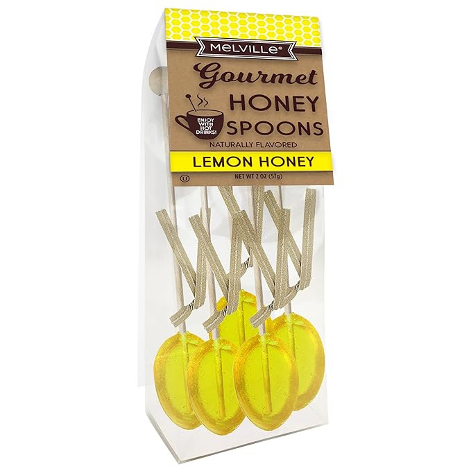 Melville Candy All Natural Honey Spoons – Clover Honey Spoons & Lollipops on Wooden Ball Sticks... | Amazon (US)