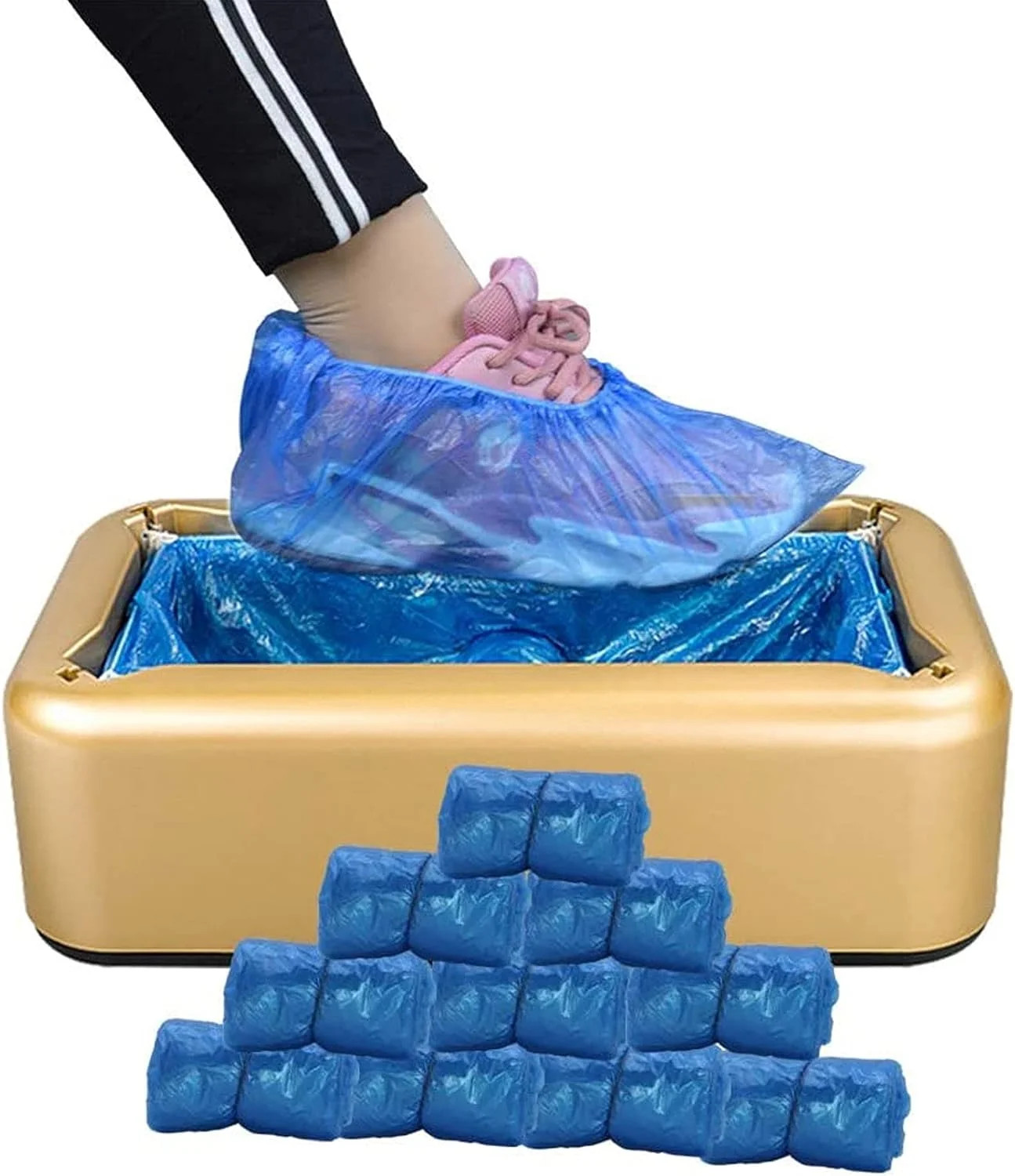 Automatic Shoe Covers Dispenser - BeiLan Shoe Cover Machine with 100pcs Shoe Covers Disposable Bo... | Walmart (US)