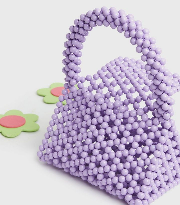 Sweet as Candy Lilac Beaded Mini Tote Bag
						
						Add to Saved Items
						Remove from Saved... | New Look (UK)