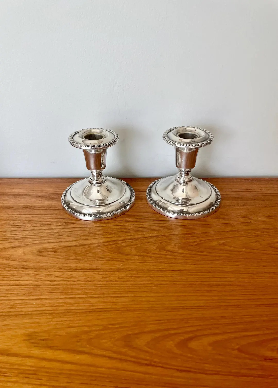 Vintage Silver Plated Candle Holder Pair: Stamped Coronot Plate Taper Holders - Etsy | Etsy (US)