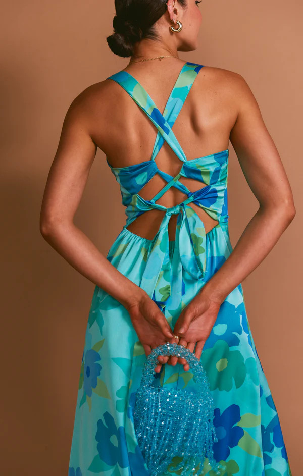 Mina Midi Dress ~ Blue Piccadilly Floral | Show Me Your Mumu