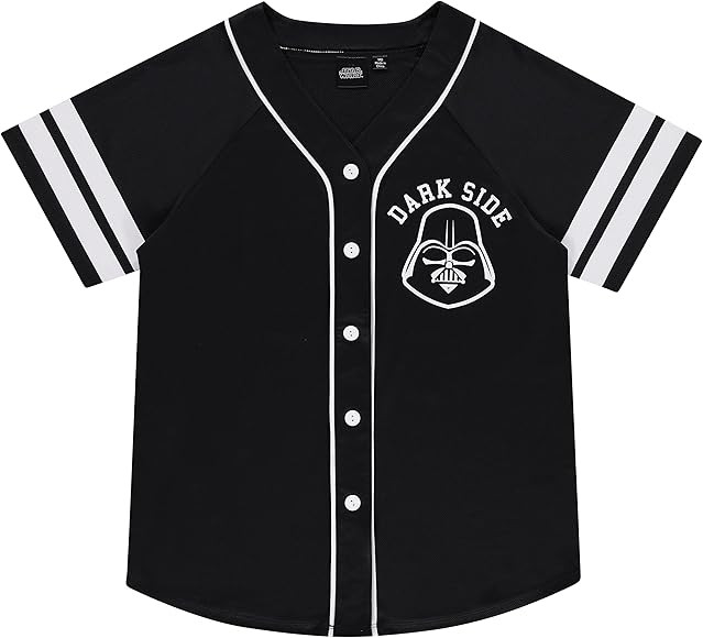 STAR WARS Ladies Baseball Jersey - Darth Vader, Luke Skywalker and Baby Yoda Mesh Button Down Bas... | Amazon (US)