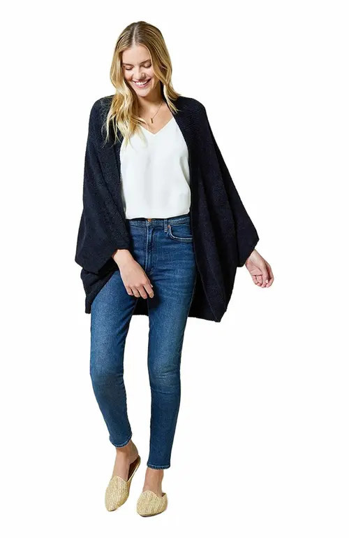 Softies Solid Marshmallow Shawl in Black at Nordstrom | Nordstrom