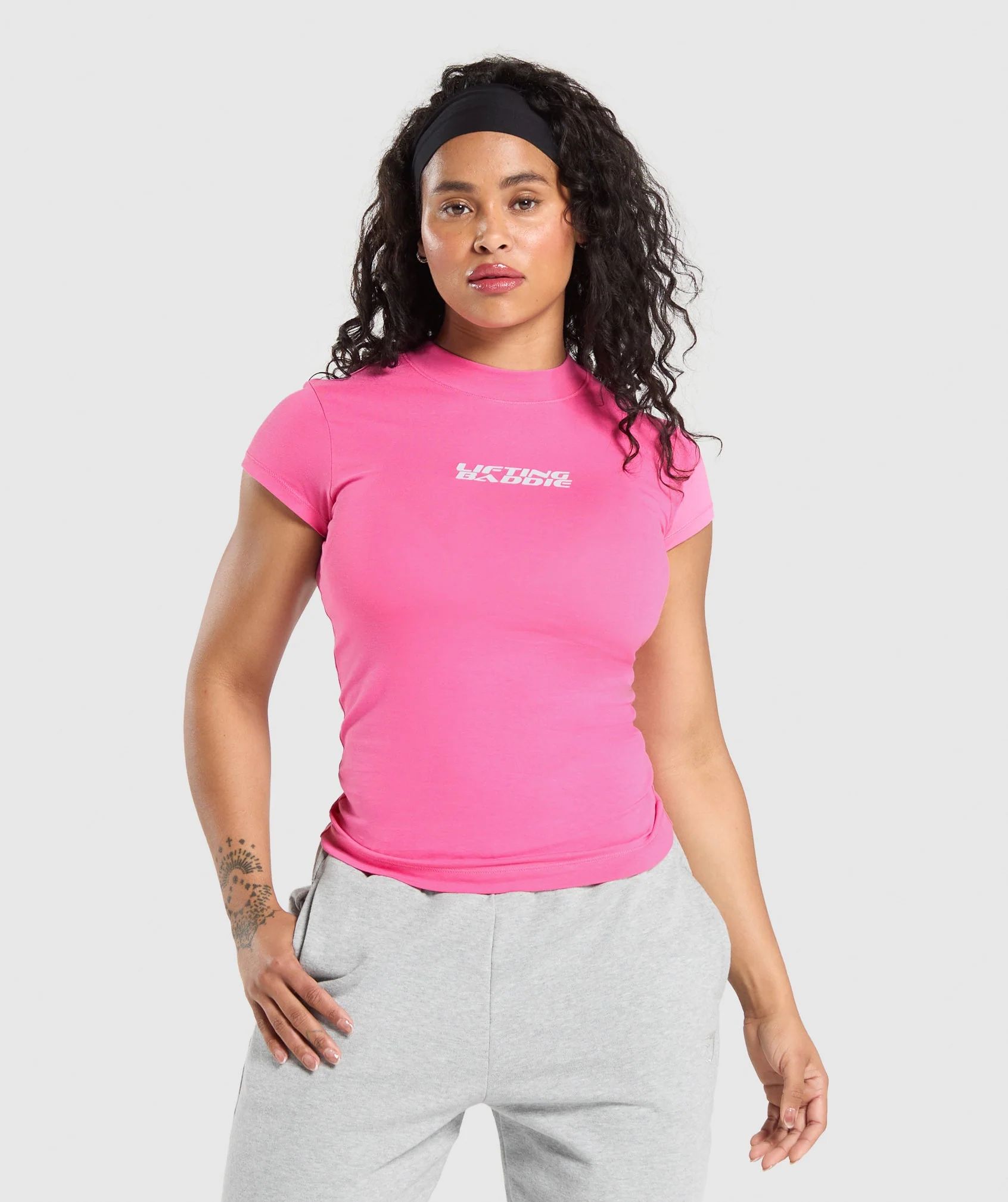 Gymshark Lifting Baddie T-Shirt - Fetch Pink | Gymshark US