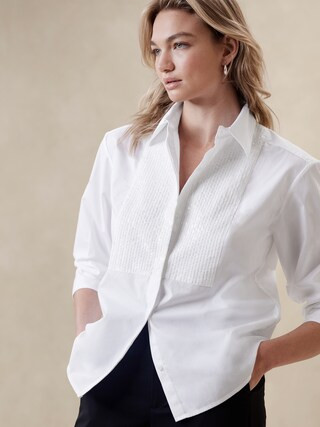 Sequin-Front Shirt | Banana Republic Factory
