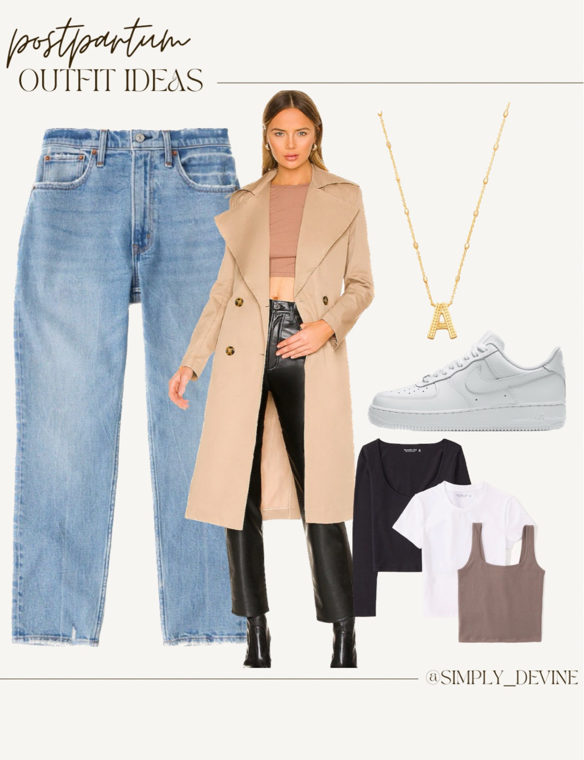 Postpartum outfit idea. Timeless outfit. Simple outfit. 

#LTKFind #LTKunder100 #LTKSeasonal