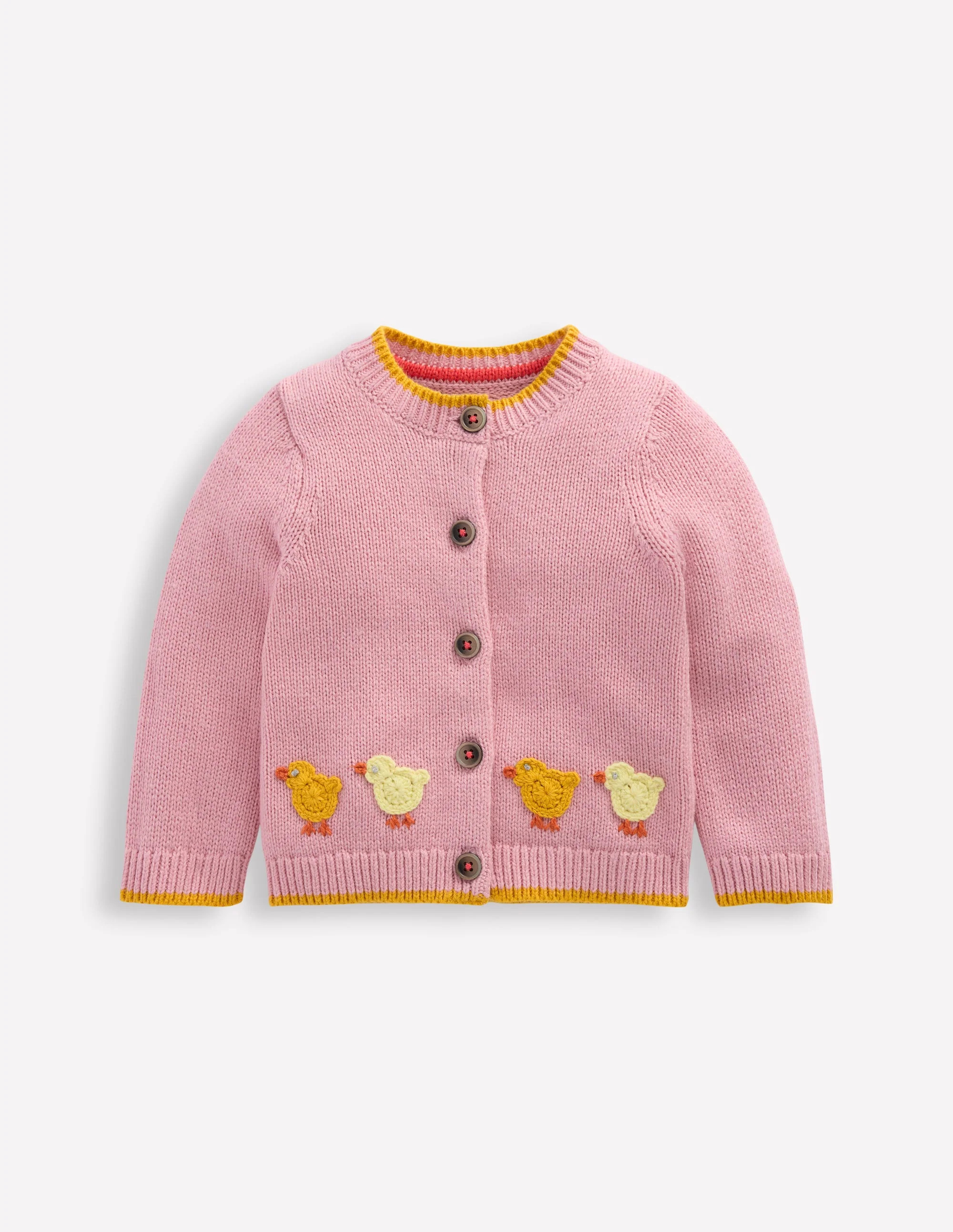 Fun Logo Cardigan-Vintage Pink Chicks | Boden (US)