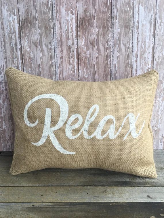 Burlap Relax Pillow Cover 12x16 | Etsy (US)