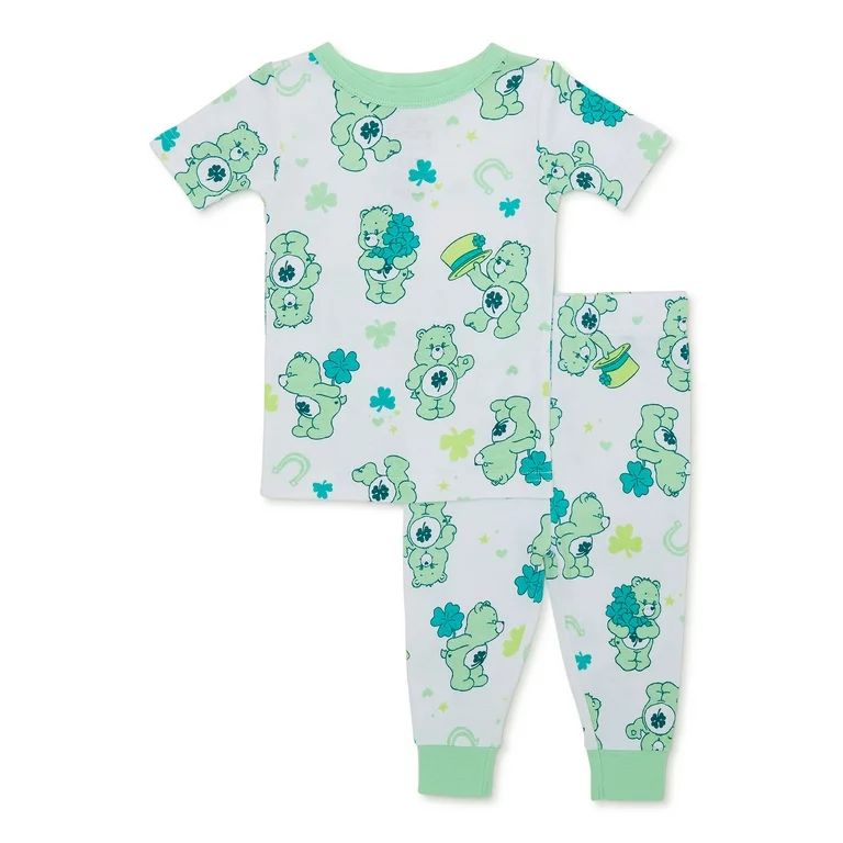 Care Bears Toddler Unisex St. Patrick's Day Short Sleeve Top and Pants, 2-Piece Pajama Set, Sizes... | Walmart (US)