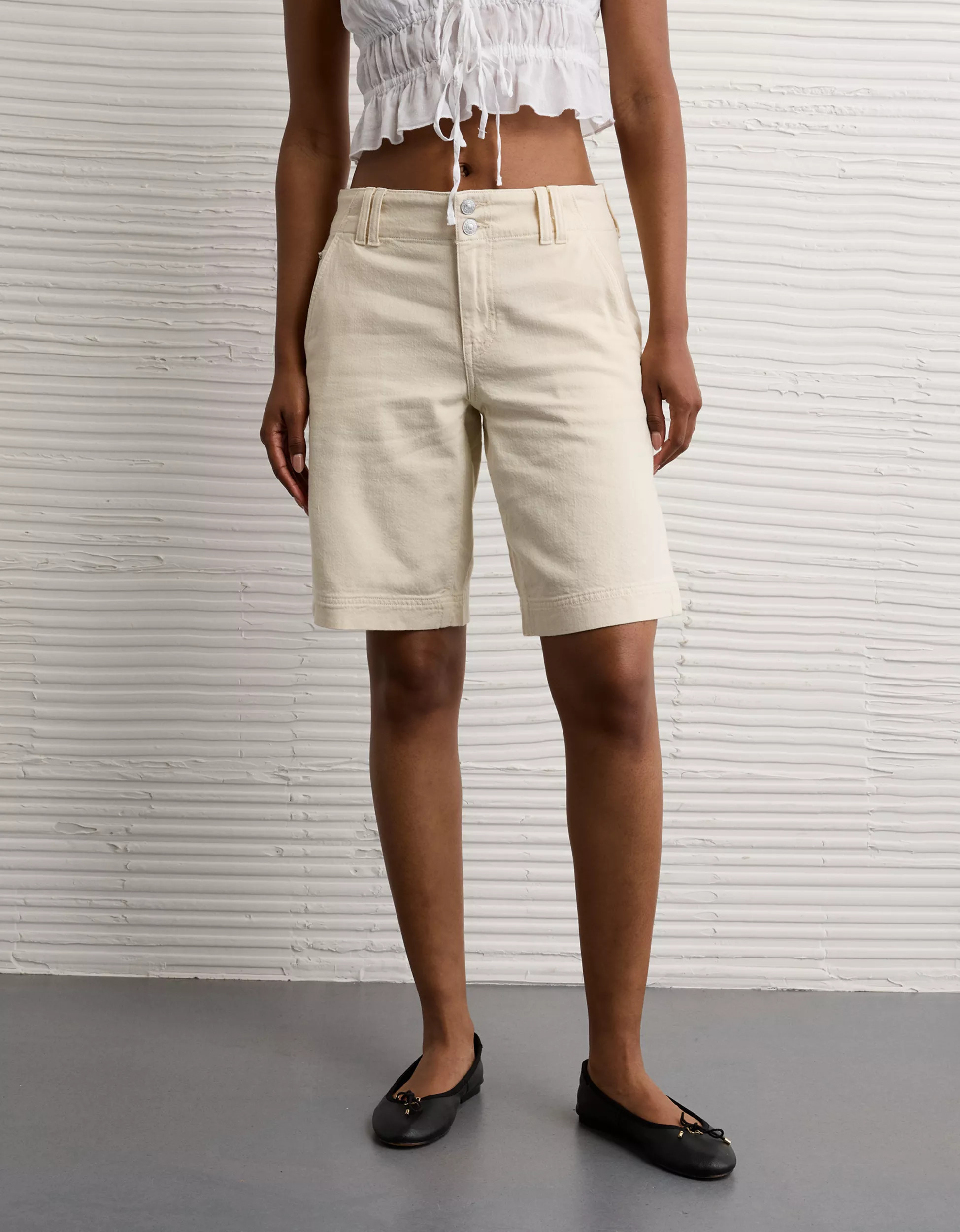AE 11" Dreamy Drape Stretch High-Waisted Short | American Eagle Outfitters (US & CA)