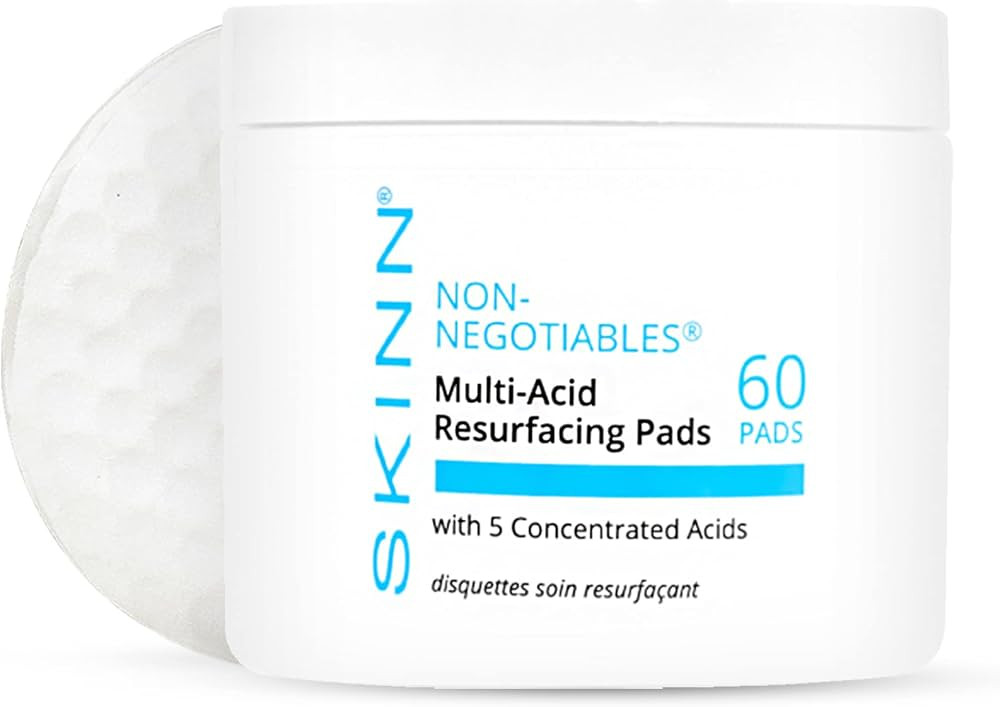 SKINN Multi-Acid Resurfacing Pads, with Glycolic, Lactic & Salicylic Acid, 60 Pads - Witch Hazel ... | Amazon (US)